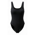ALEXANDER WANG BLACK LOGO ONE-PIECE SWIMSUIT