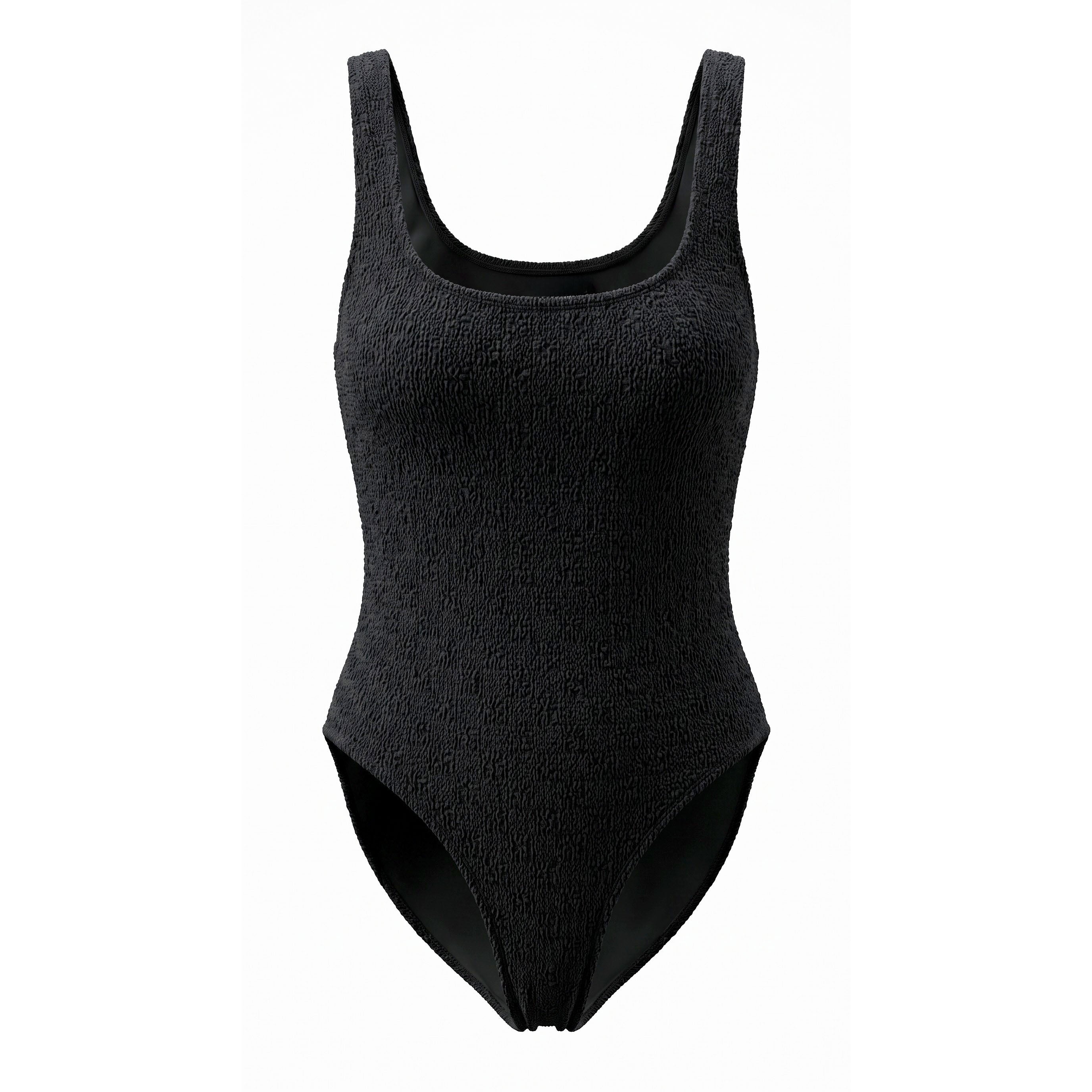 ALEXANDER WANG BLACK LOGO ONE-PIECE SWIMSUIT