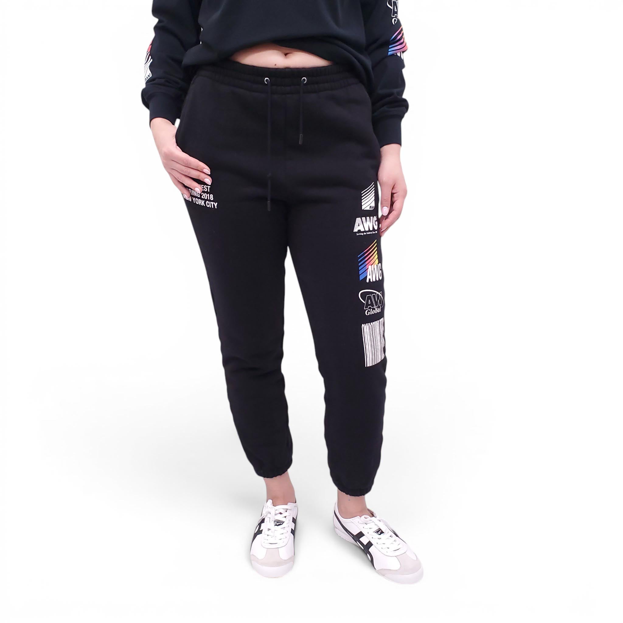 ALEXANDER WANG BLACK WANGFEST 2018 GRAPHIC SWEATSUIT - SIZE XS/S