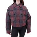ALEXANDER WANG OVERSIZED WESTERN RED PLAID JACKET - SIZE S