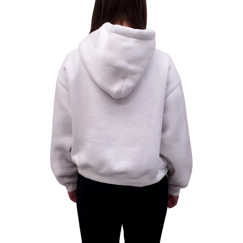 ALEXANDER WANG WHITE LOGO HOODIE SWEATSHIRT - SIZE S