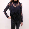 ALEXIS BLACK LACE BLOUSE - SIZE S