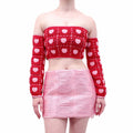 ALIX PINHO CROCHET OFF THE SHOULDER TOP - SIZE XS