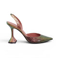 AMINA MUADDI GLITTER HOLLI HEELS - SIZE 37.5
