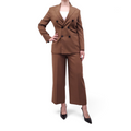 AMI PARIS COGNAC OVERSIZED DOUBLE BREASTED SUIT - SIZE 34