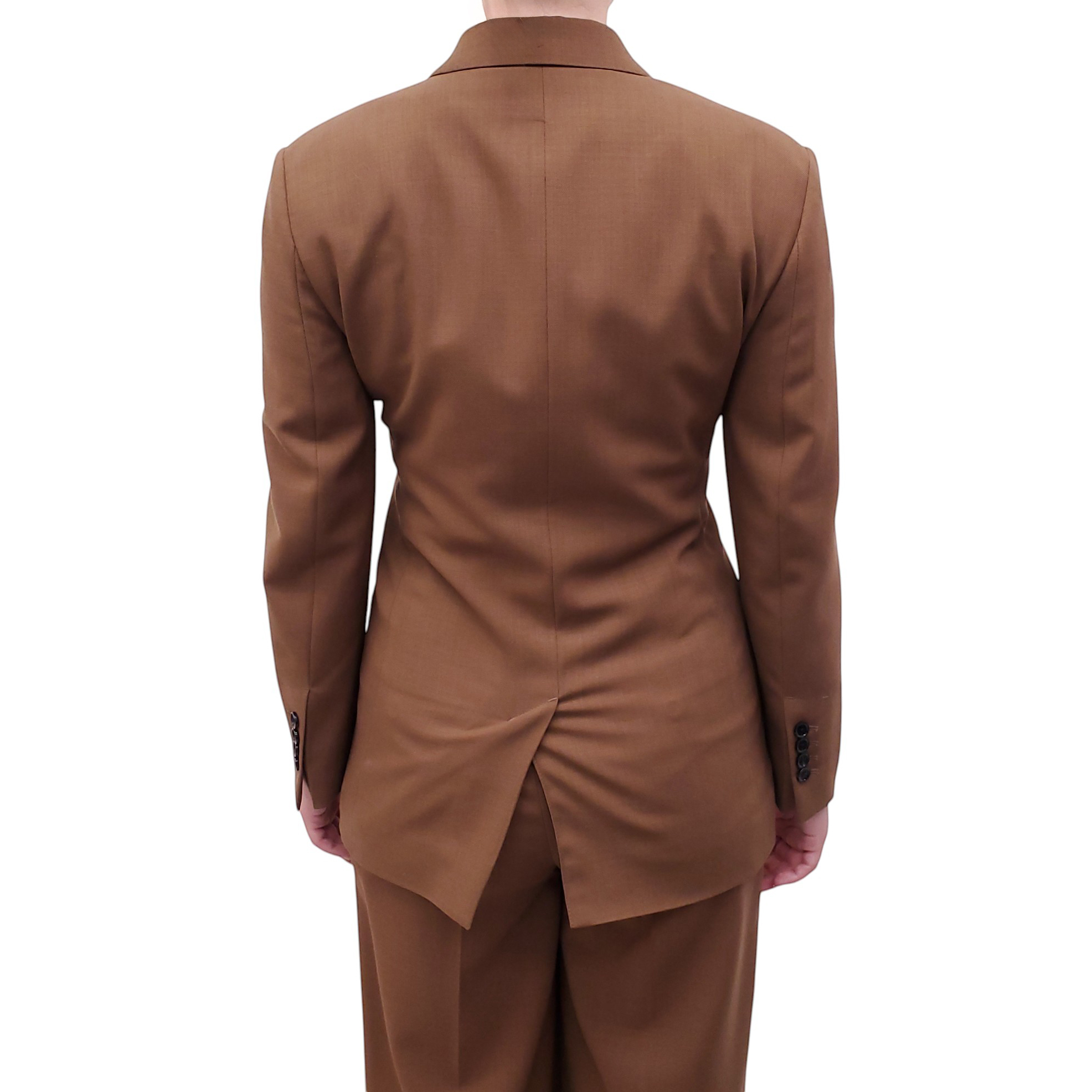 AMI PARIS COGNAC OVERSIZED DOUBLE BREASTED SUIT - SIZE 34