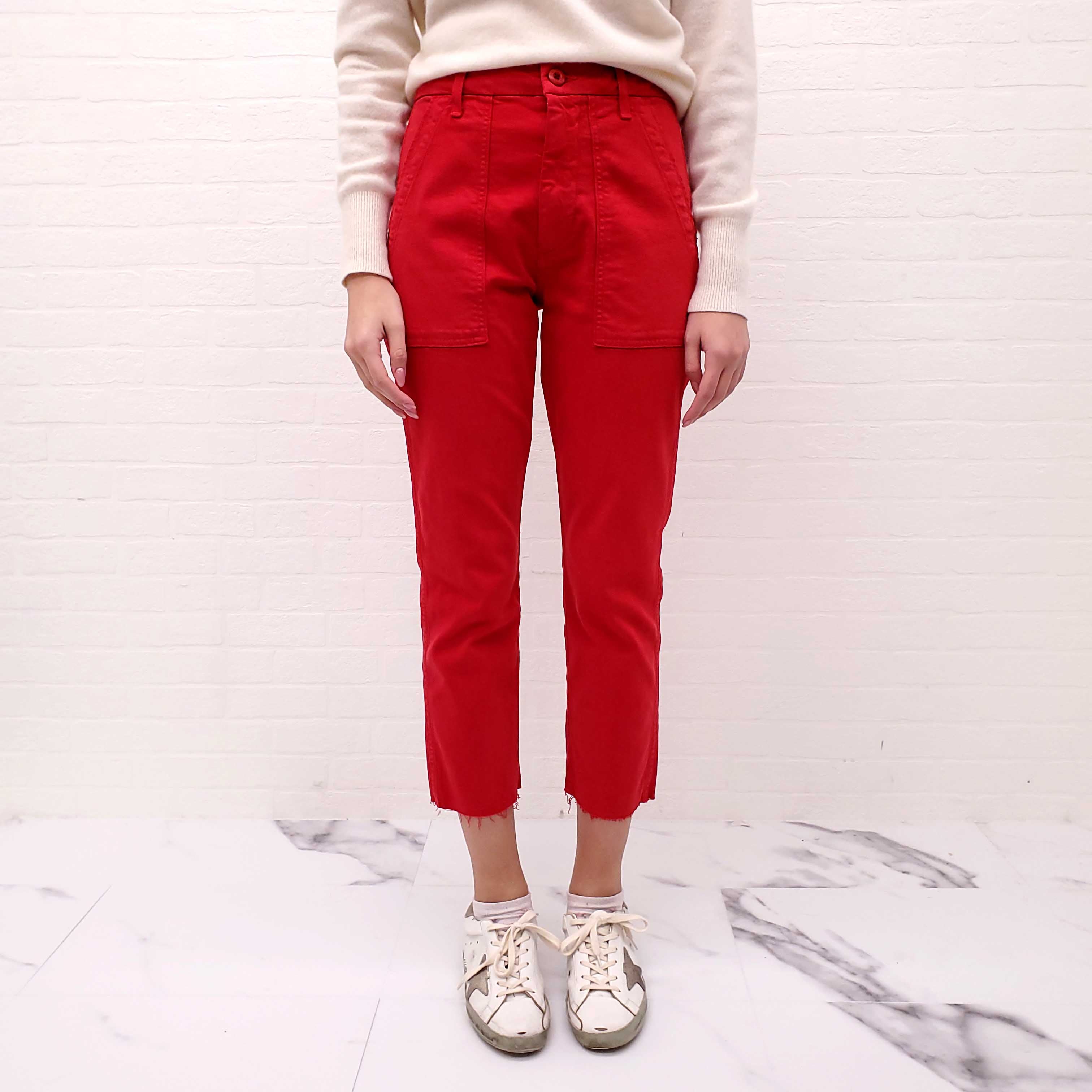 AMO RED CARGO PANTS - SIZE 26