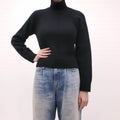 ANINE BING BLACK WOOL AND CASHMERE SWEATER - SIZE XS