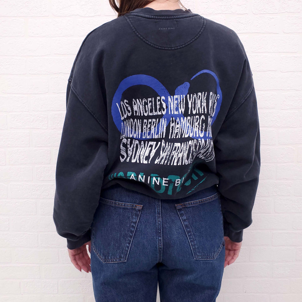 ANINE BING SNAKE SWEATSHIRT - SIZE S