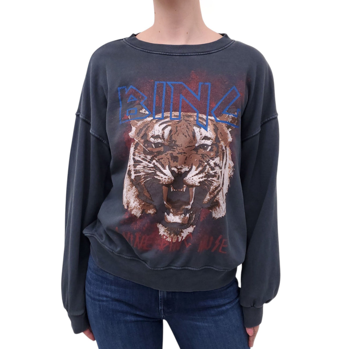 ANINE BING TIGER LOGO SWEATSHIRT - SIZE M