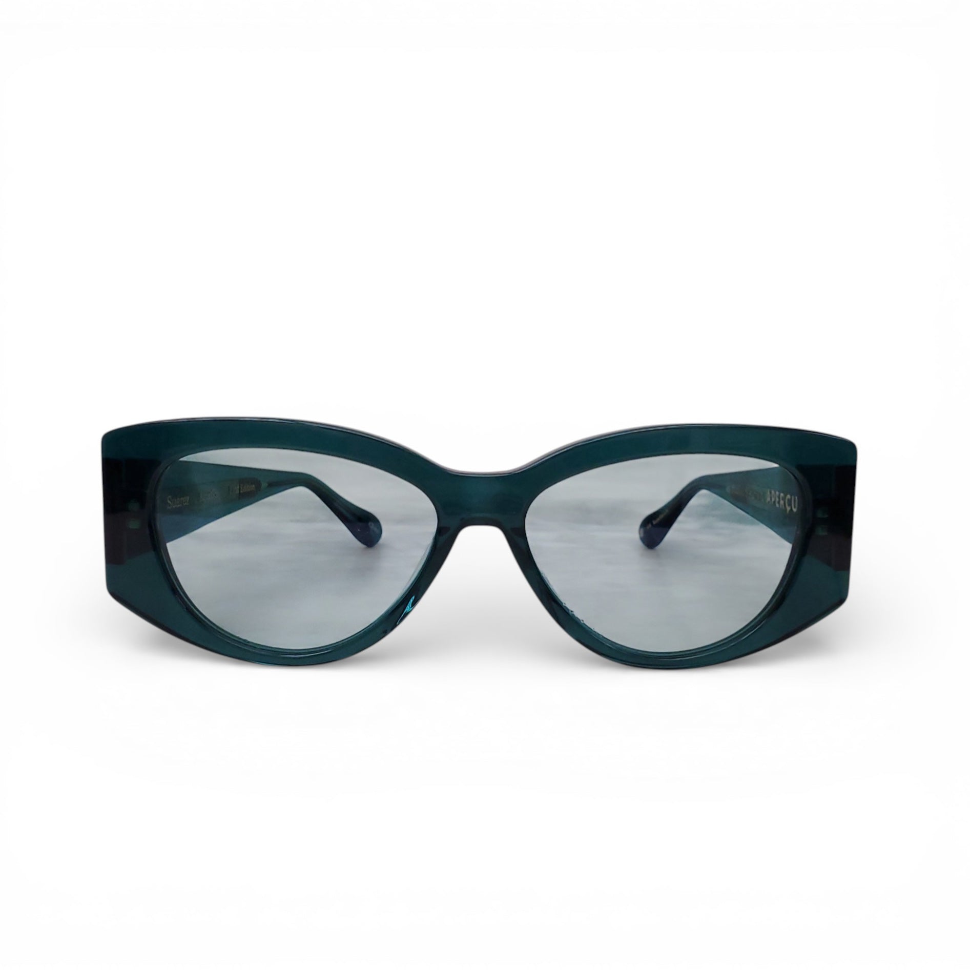 APERCU GREEN CAT EYE SUNGLASSES