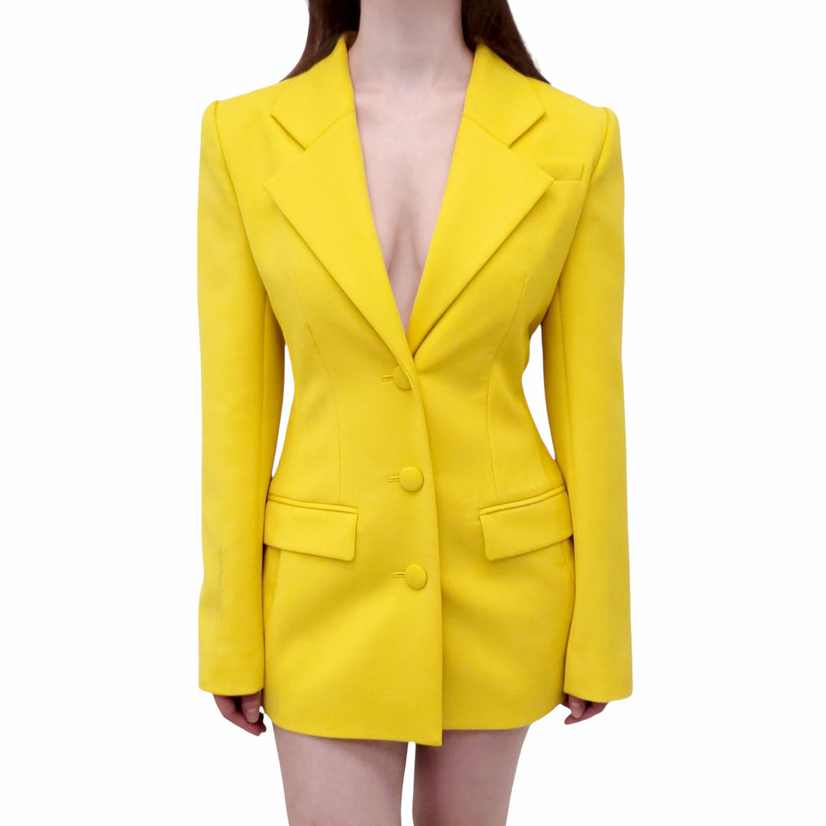 AREA CRYSTAL OPEN BACK BLAZER DRESS - SIZE 4