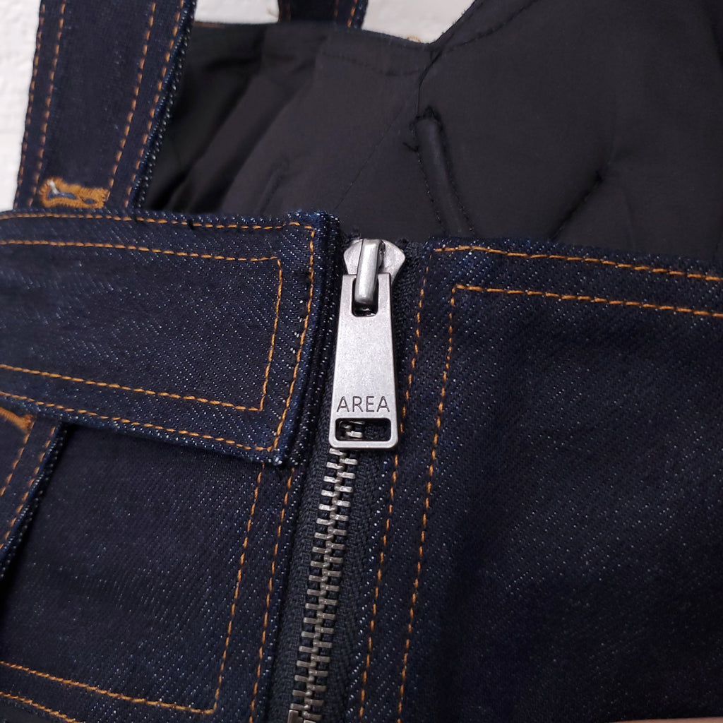 AREA DARK INDIGO CRYSTAL PYRAMID DENIM TOP - SIZE 0