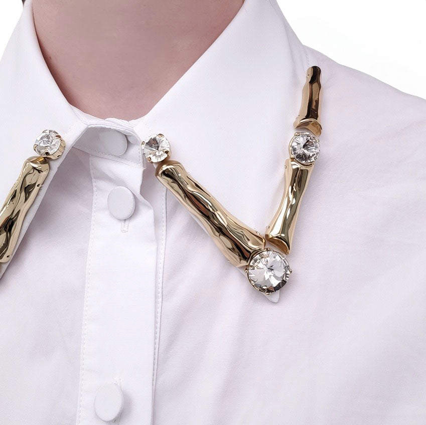 AREA WHITE CLAW COLLAR BUTTON DOWN SHIRT - SIZE 4
