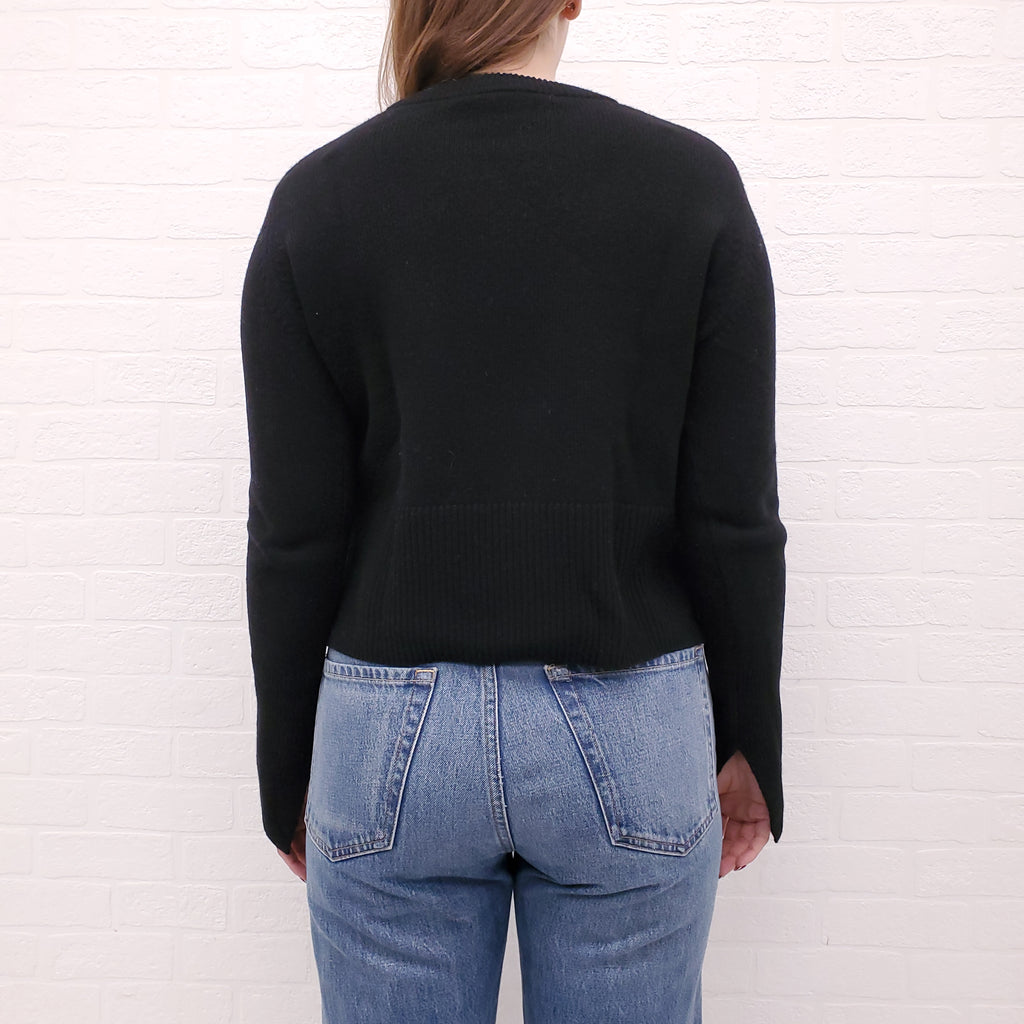 AUTUMN CASHMERE BLACK SWEATER - SIZE S