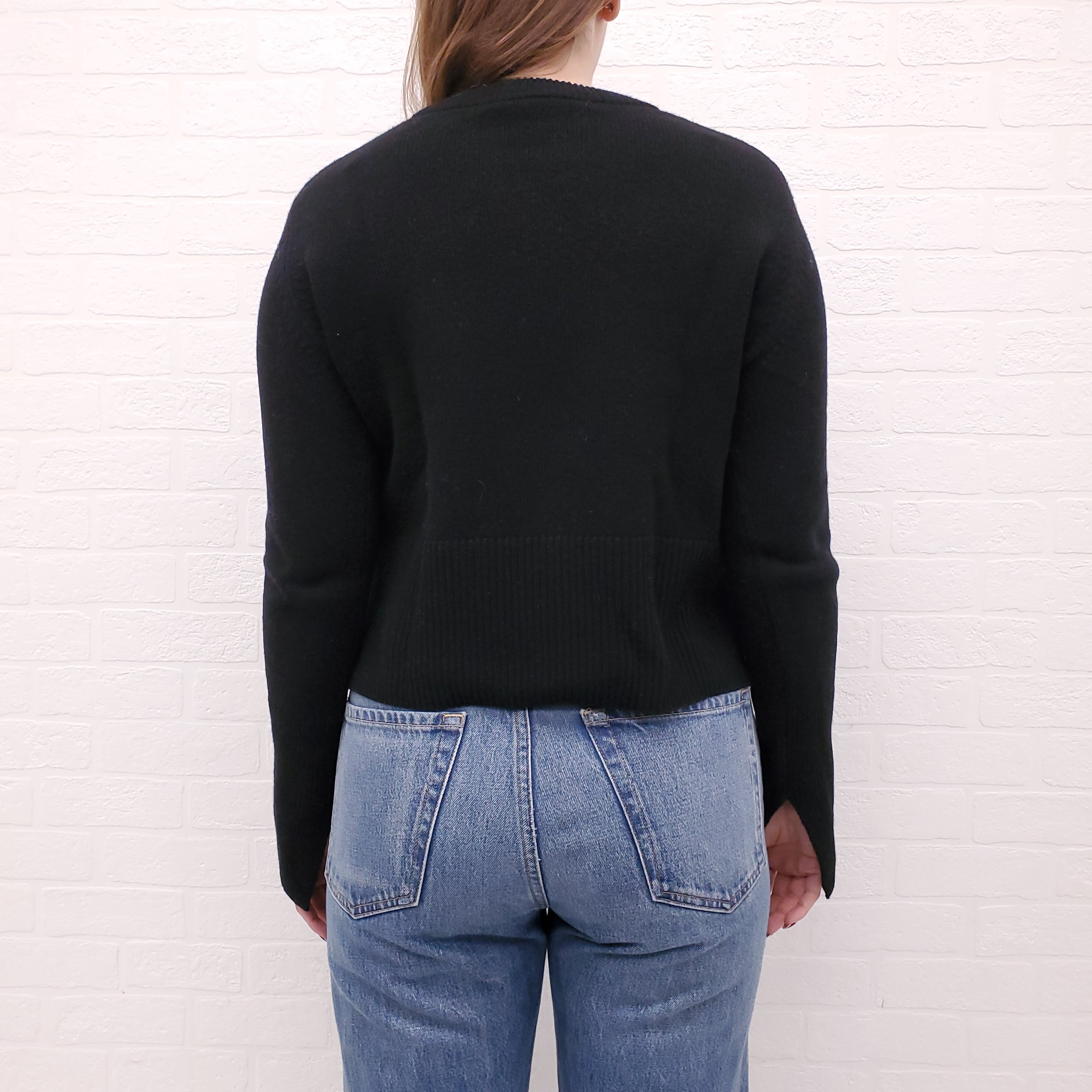 AUTUMN CASHMERE BLACK SWEATER - SIZE S