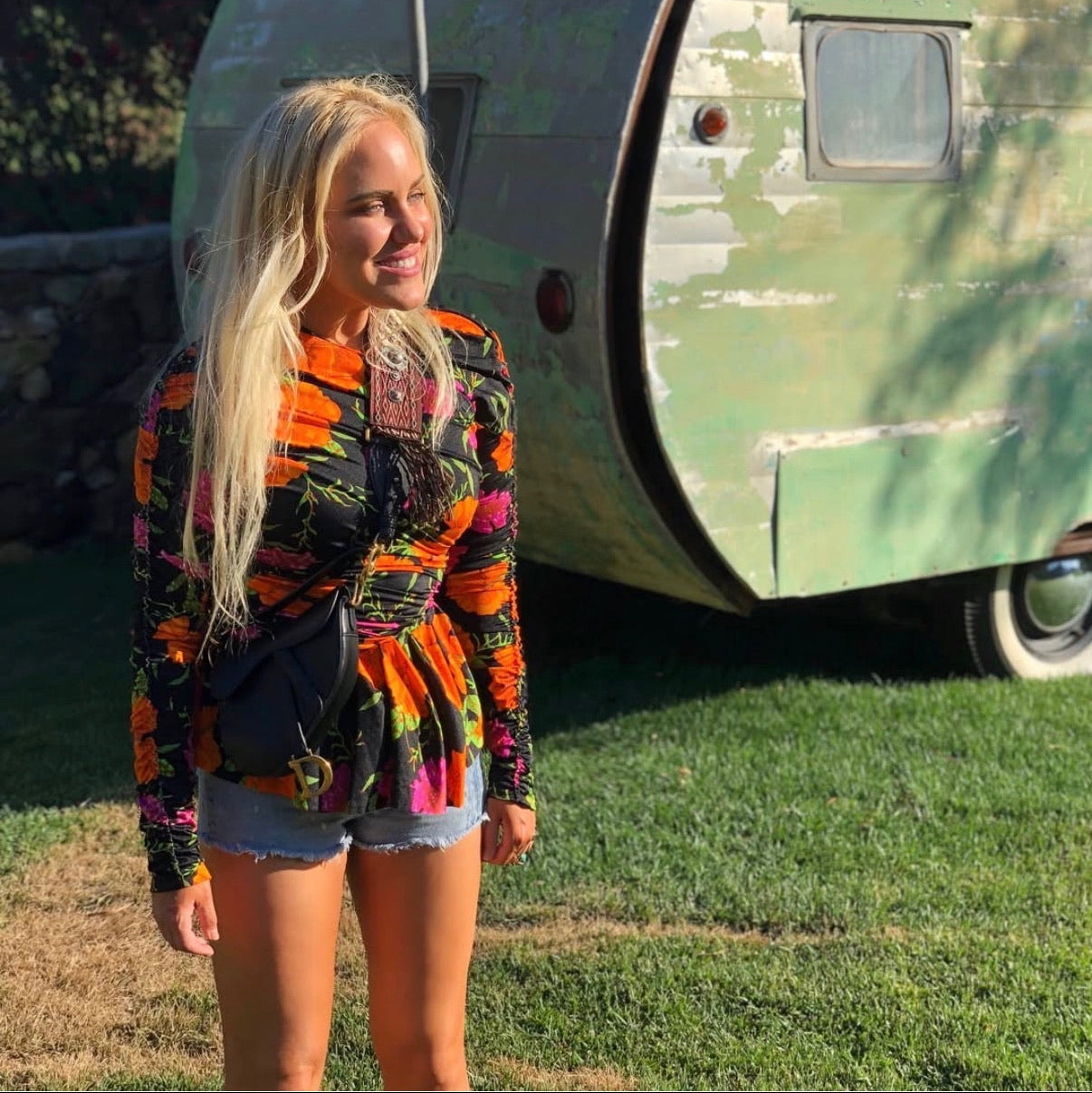 BALENCIAGA 2016 FLORAL PRINT PEPLUM BOUSE - SIZE 40