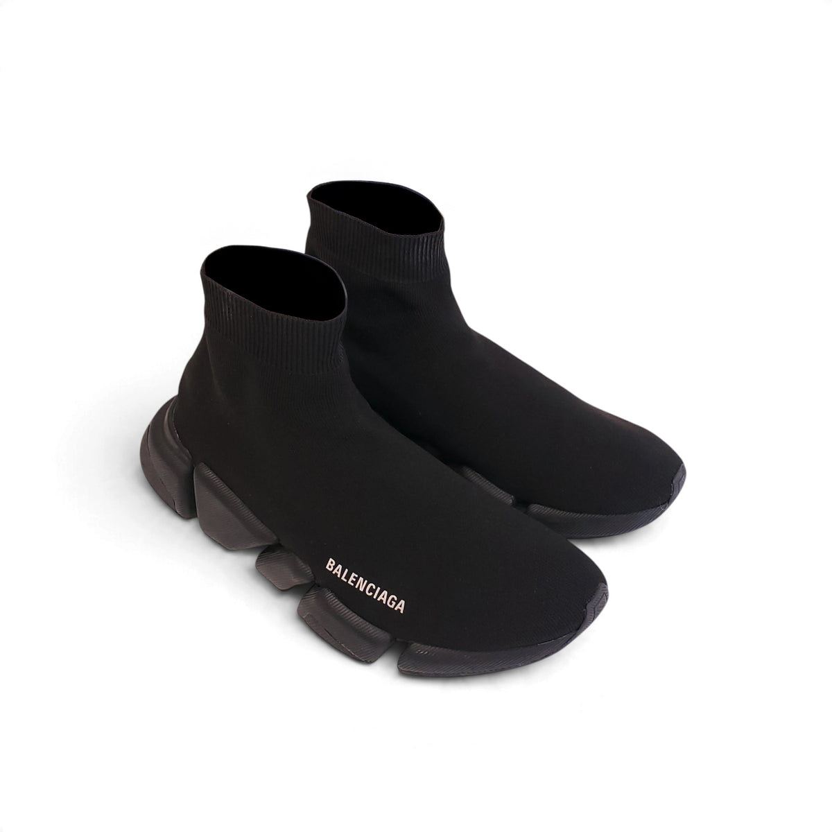 BALENCIAGA ALL BLACK SPEED SNEAKERS - SIZE 41