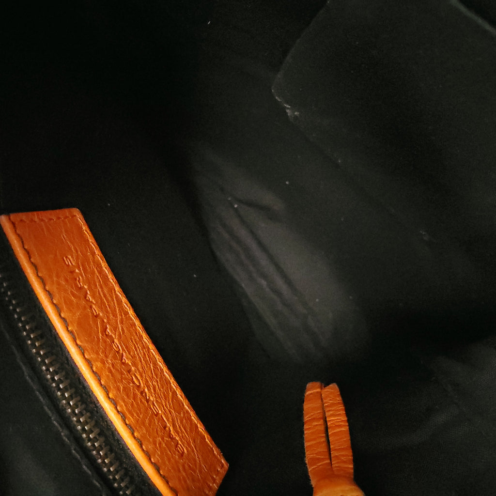 BALENCIAGA CITY ORANGE CROSSBODY POUCH
