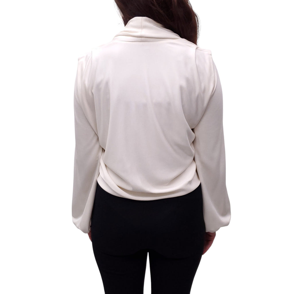 BALENCIAGA CREAM OVER SHAWL JACKET - SIZE 36