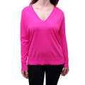 BALENCIAGA FUSCIA PINK V-NECK SWEATER - SIZE 42