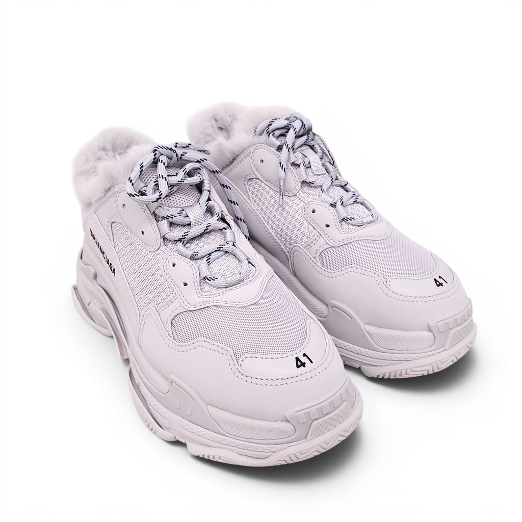 BALENCIAGA GREY TRIPLE S SNEAKERS - SIZE 41