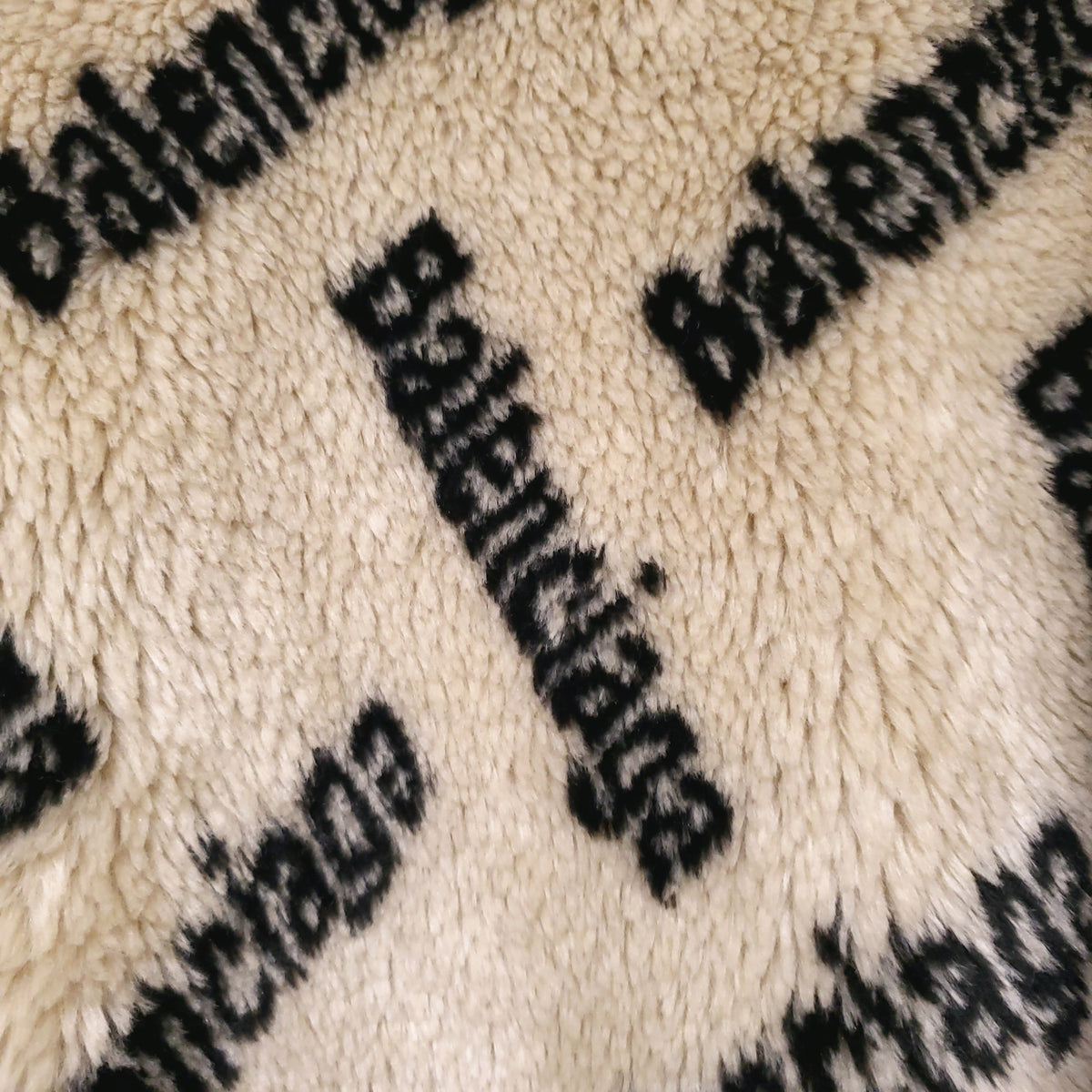 BALENCIAGA LOGO TEDDY JACKET - SIZE 42
