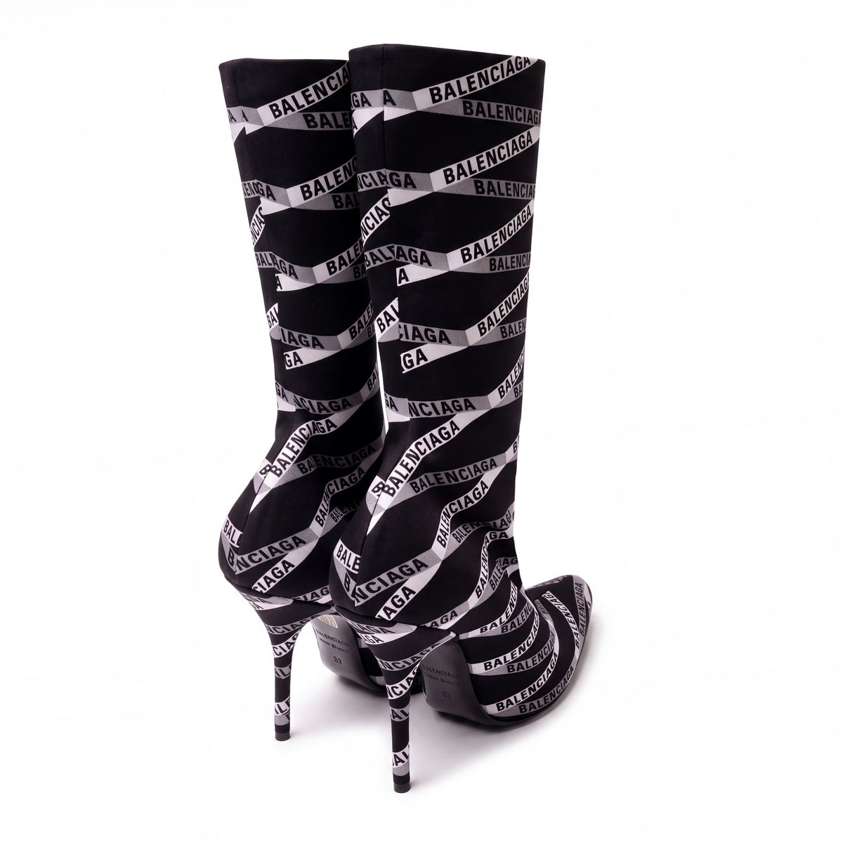 BALENCIAGA MONOGRAM SOCK BOOTIES - SIZE 38