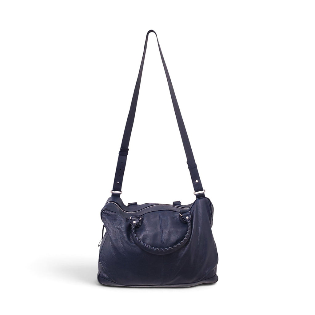 BALENCIAGA NAVY MOTO CROSS BAG