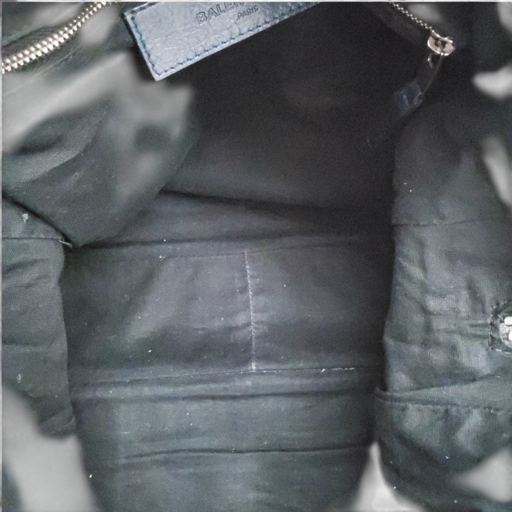 BALENCIAGA NAVY MOTO CROSS BAG