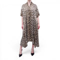 BALENCIAGA OVERSIZED LEOPARD SILK JACQUARD DRESS - SIZE 1 (S)
