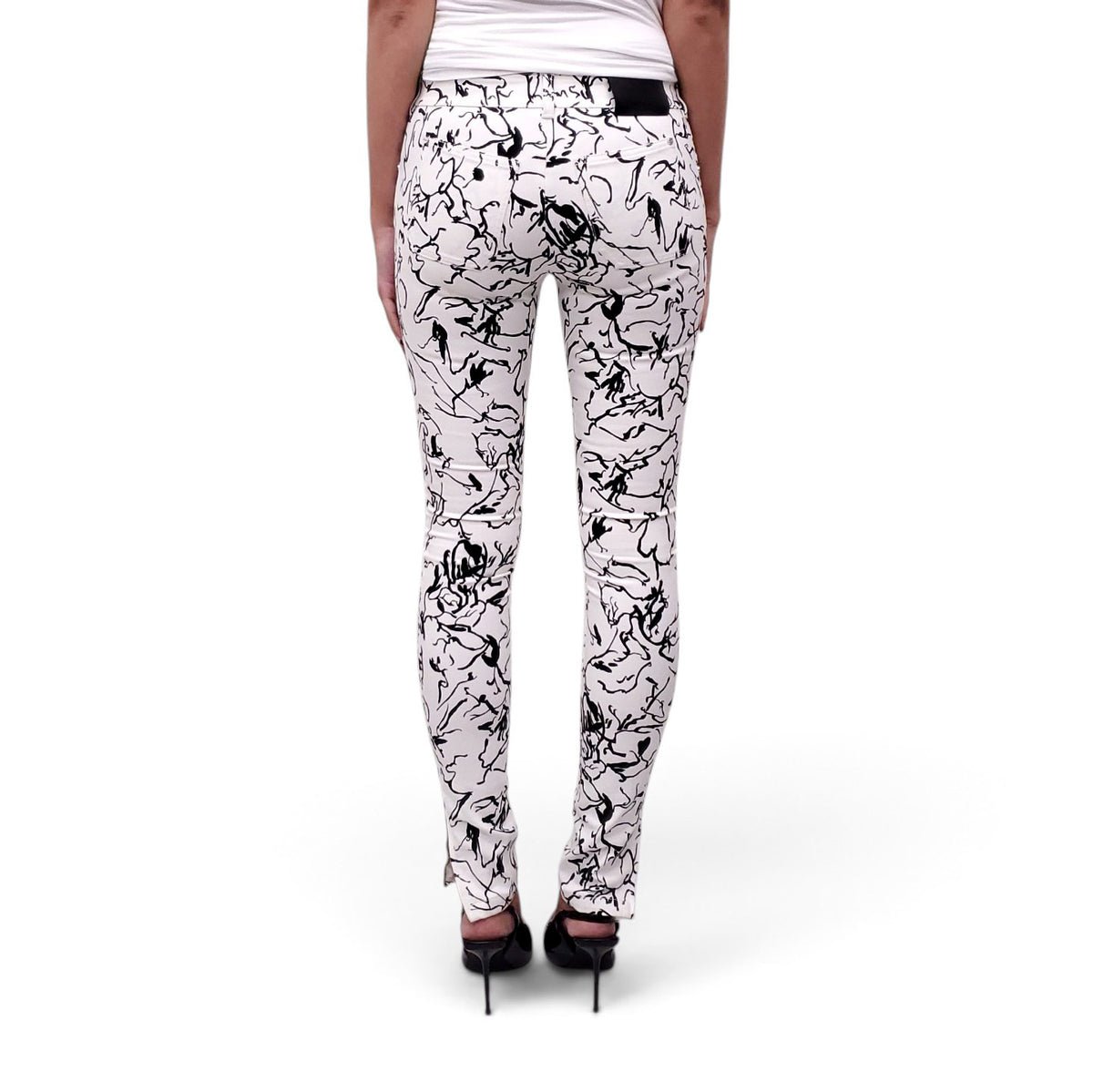 BALENCIAGA PATTERNED DENIM JEANS - SIZE 34