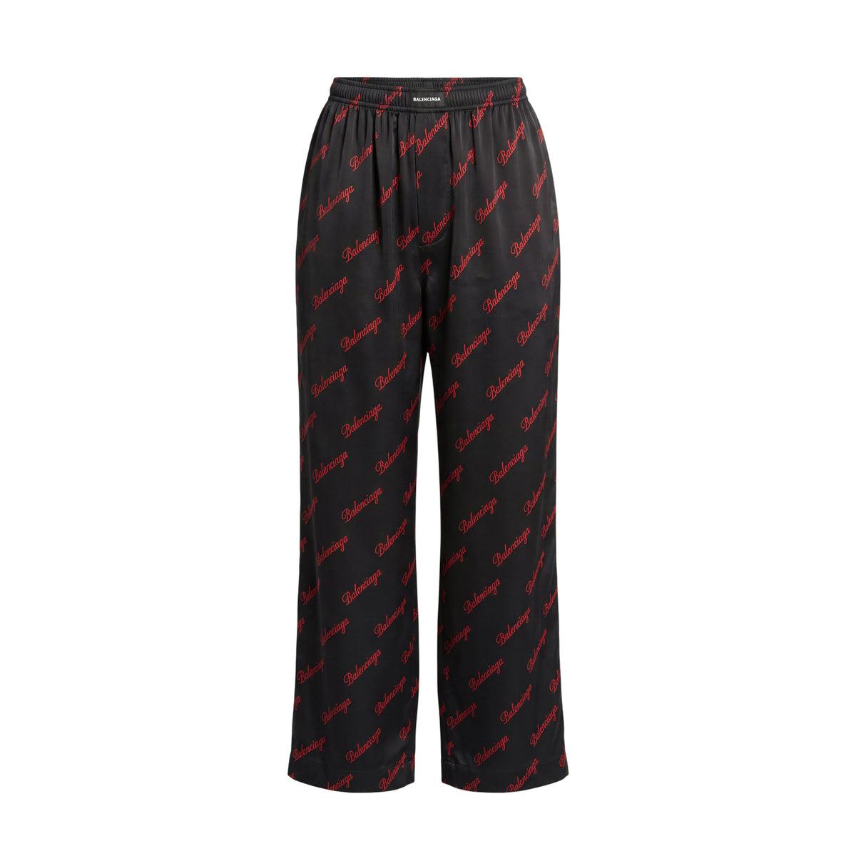 BALENCIAGA SILK LOGO TROUSERS - SIZE 38
