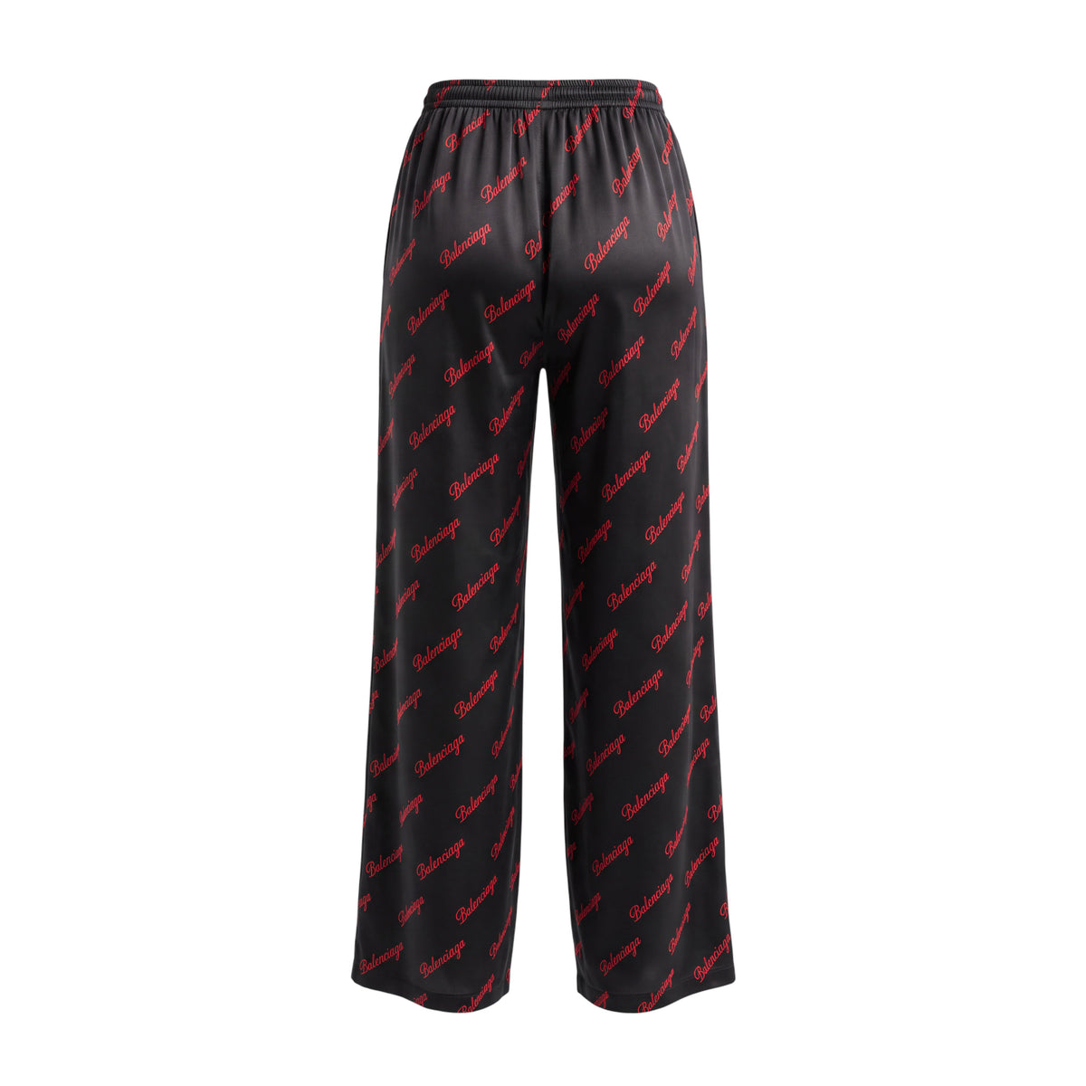 BALENCIAGA SILK LOGO TROUSERS - SIZE 38