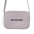 BALENCIAGA SILVER SPARKLE CAMERA BAG
