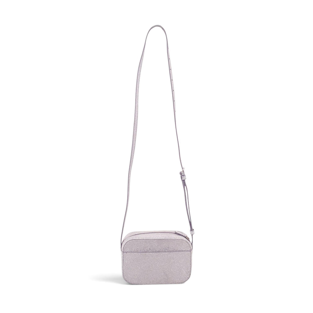 BALENCIAGA SILVER SPARKLE CAMERA BAG