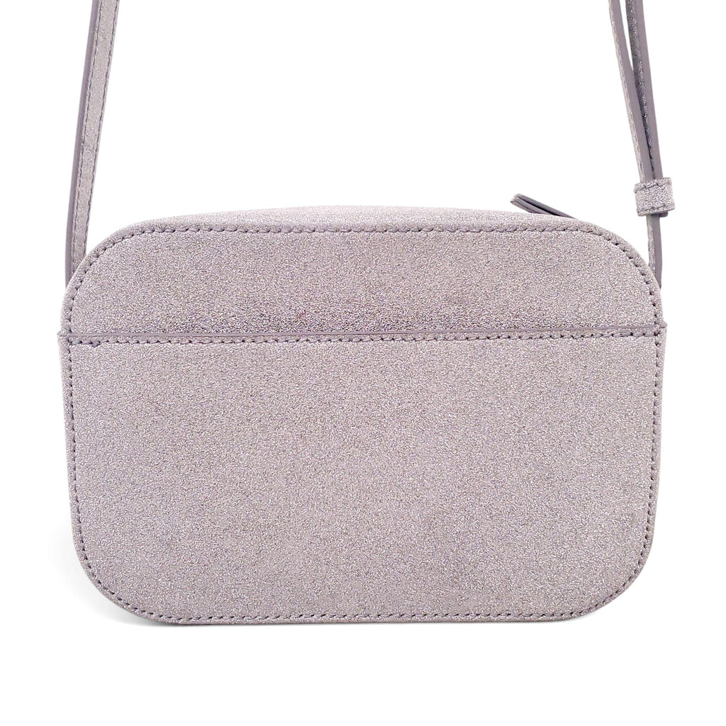 BALENCIAGA SILVER SPARKLE CAMERA BAG