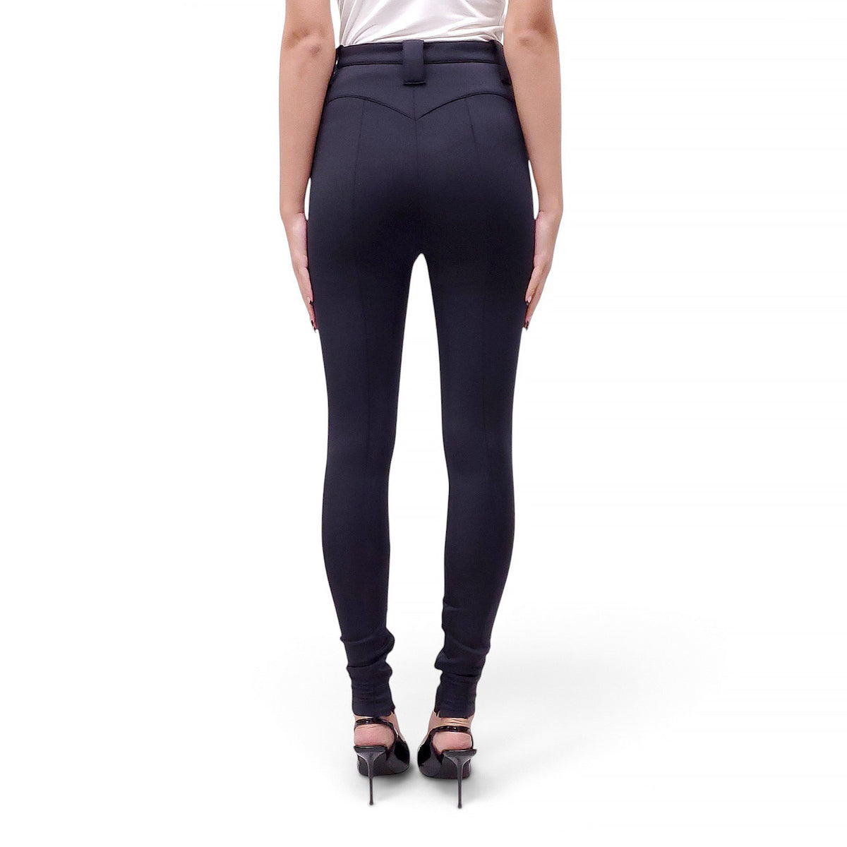 BALENCIAGA STRETCH TROUSERS WITH BELT LOOPS - SIZE 36