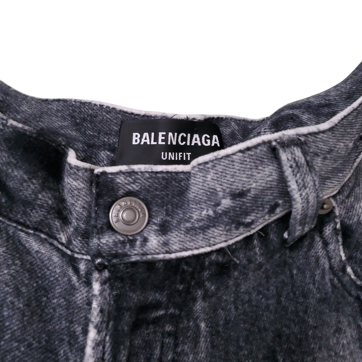 BALENCIAGA VELVET DENIM EFFECT WIDE LEG TROUSERS - SIZE M