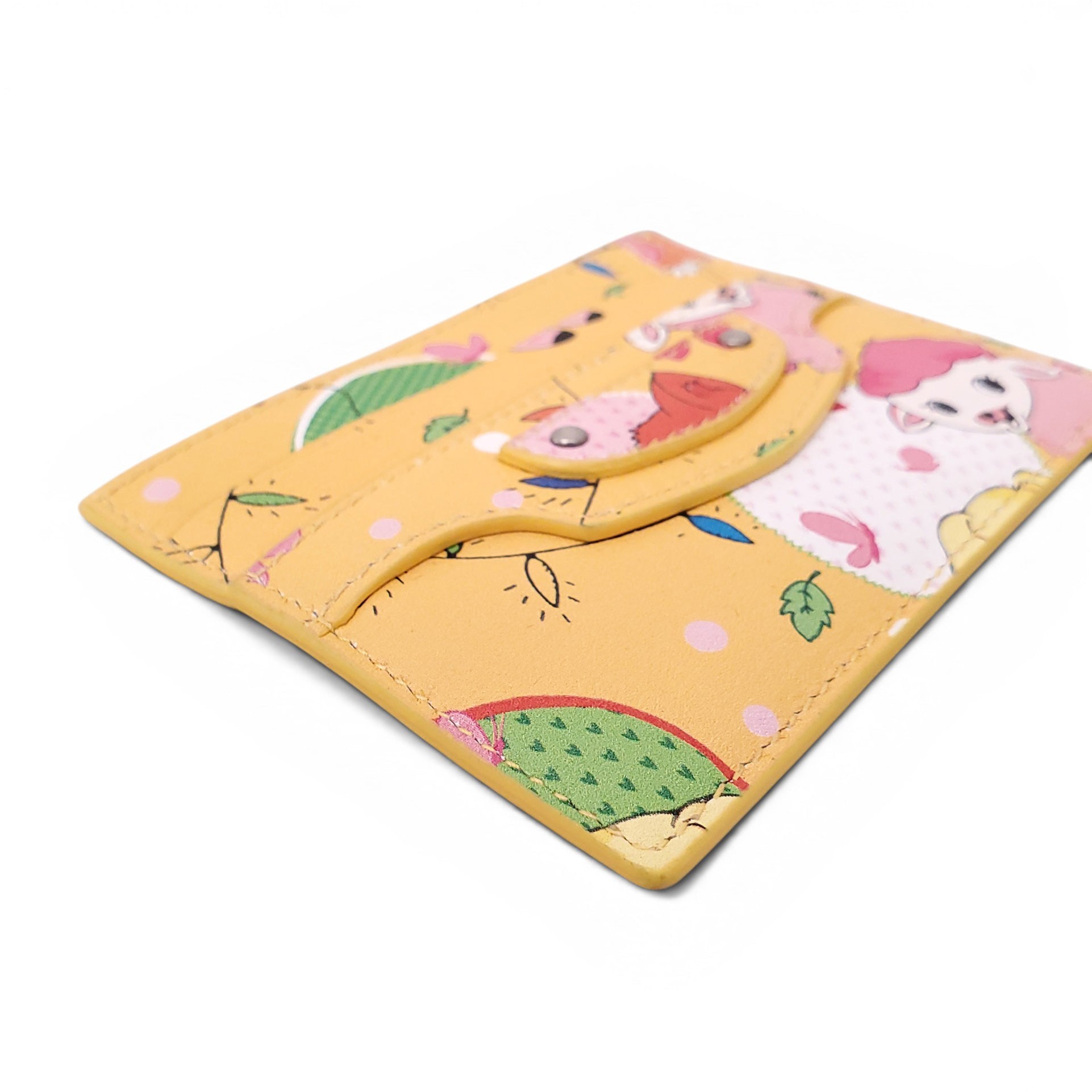 BALENCIAGA YELLOW PUPPIES PRINT CARD HOLDER
