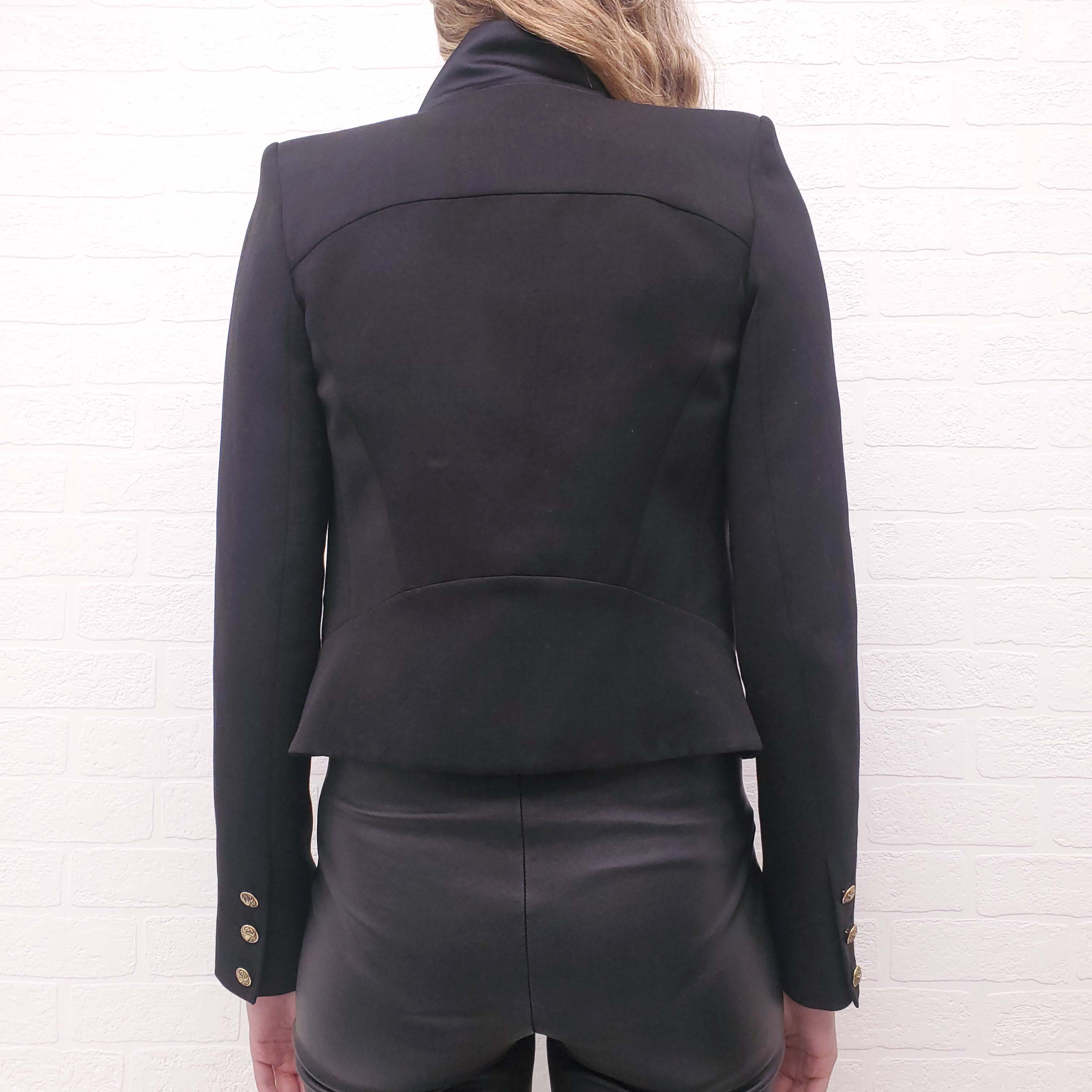 BALMAIN BLACK TUXEDO BLAZER - SIZE 34