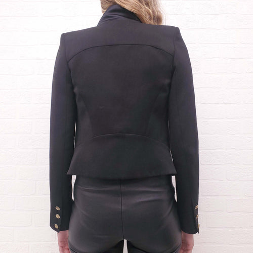 BALMAIN BLACK TUXEDO BLAZER - SIZE 34