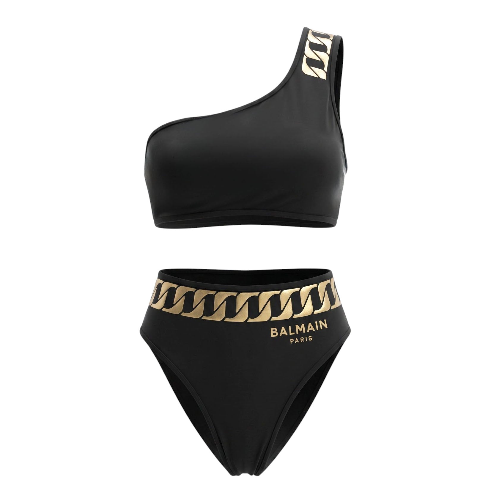 BALMAIN CHAIN PATTERNED BIKINI - SIZE 34