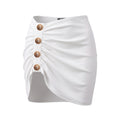 BALMAIN DRAPED ASYMMETRIC BEACH COVER-UP - SIZE S/M