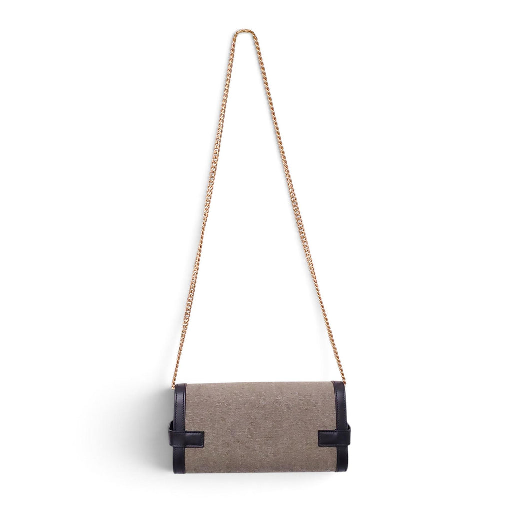 BALMAIN KHAKI LOGO BAG