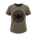 BALMAIN KHAKI LOGO TSHIRT - SIZE M