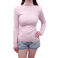 BALMAIN PINK JACQUARD PATTERNED LONG-SLEEVE TOP - SIZE 38