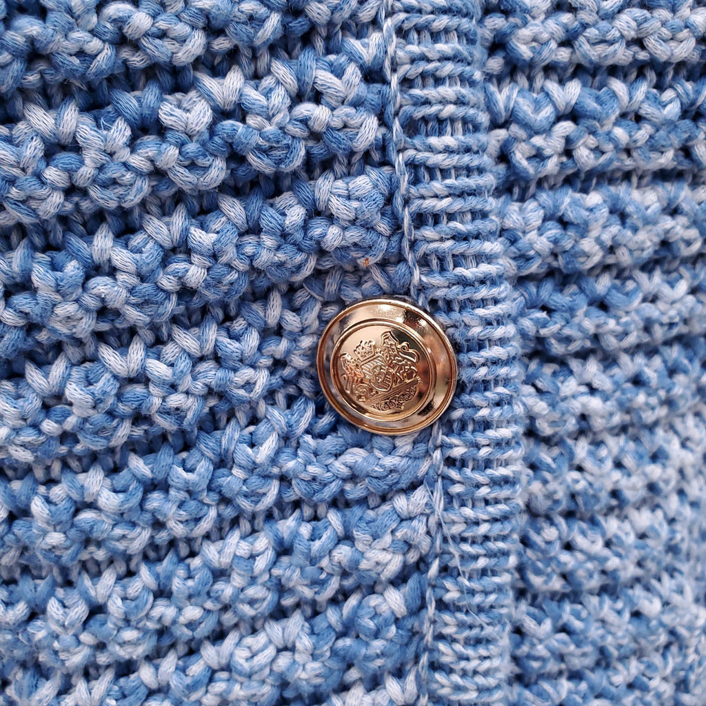 BA&SH LIGHT BLUE KNIT JACKET - SIZE S