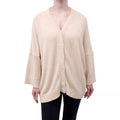 BOHÈME BEIGE COTTON BLEND CARDIGAN - SIZE XS