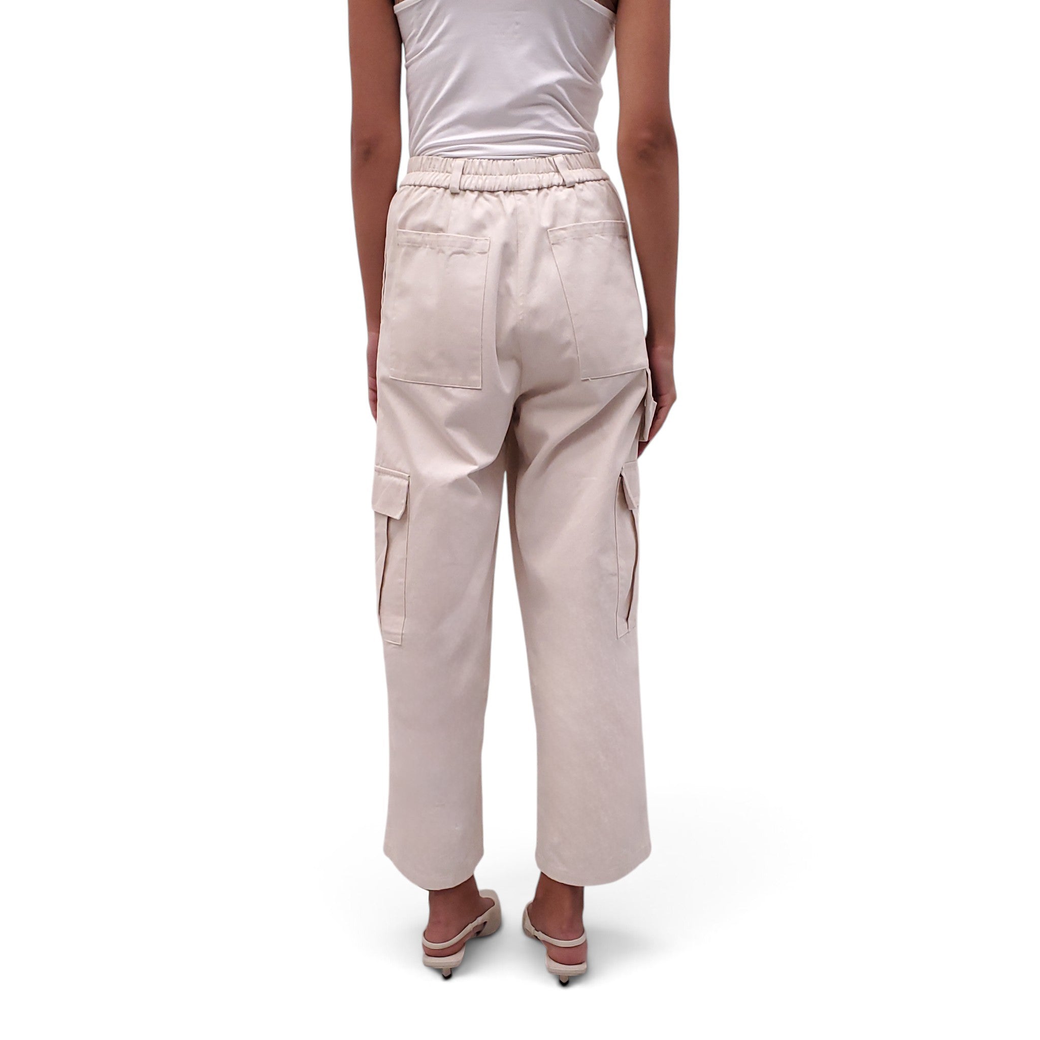 BOHÈME CREAM CARGO PANTS - SIZE XS